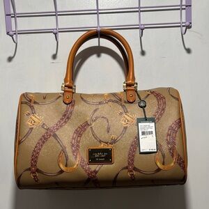 Lauren Ralph Lauren Tan and Brown Satchel